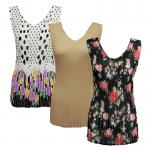 Georgette Mini Pleats - Sleeveless V-Neck - Sale