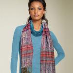 Scarves - Paisley Border Pleated