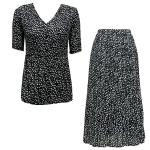 Sets Georgette Mini Pleat - Half Sleeve V Neck