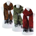 Scarves - Pleated Pashmina Style 042