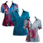 Satin Mini Pleats - Half Sleeve with Collar