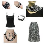 Awesome Outfits - Georgette - Black and White