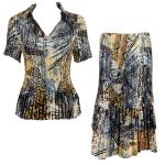 Sets Satin Mini Pleat - Half Sleeve with Collar