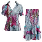 Sets Satin Mini Pleat - Half Sleeve with Collar