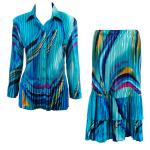 Sets Satin Mini Pleat - Blouse / Skirt