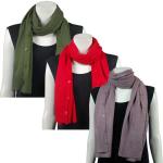 Button Scarves - Cashmere Feel Knit