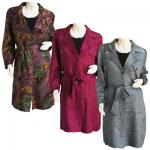 Satin Crushed Trench Coat with Belt