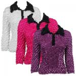 Coin Fishscale - 3/4 3 Button Contrast Collar - Sale