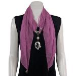 Scarves - Oval Pendant Drop - Chiffon
