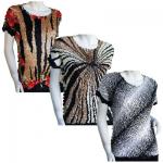 Satin Origami Petal Shirts - Cap Sleeve