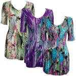 Satin Mini Pleats - Half Sleeve Tunic