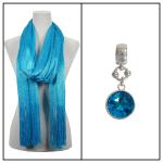 Scarves - Metallic Fishnet 3836 w/ Pendant