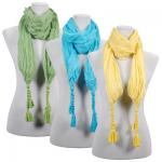 Scarves - Crinkled Woven w/ Tassel