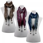 Scarves - Leopard Print Heart Pendant 01