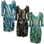 Satin Mini Pleats - Three Quarter Sleeve Dress