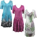 Satin Mini Pleats - Half Sleeve Dress