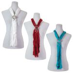 Scarves - Magnetic Heart Pendant - Jersey Knit