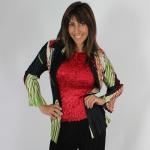 Combo Satin Mini Pleat Blouse and Satin Petals 3/4