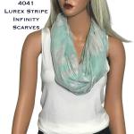 4041 - Lurex Stripe Infinity Scarves