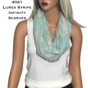 Wholesale 4041Lurex Stripe Infinity Scarves