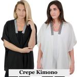 1213 - Collar Accent Crepe Kimono