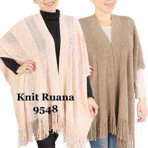 Wholesale 9548Knitted Ruana Capes