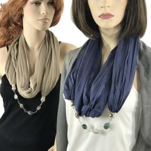 Wholesale 100<p> Cotton/Silk Jewelry Infinity Scarves