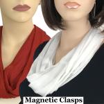 3171 - Magnetic Clasp Scarves (Cotton/Silk) 100