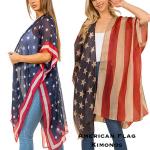 3212 - American Flag Kimono Vests