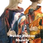 3235 - Nubby Art Design Button Poncho Shawls