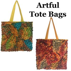 Wholesale 3294 Puckered Fabric Tote Bags