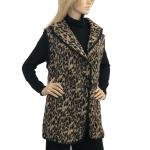 9415 - Leopard Print Vest with Toggle Clasp