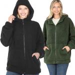 75016 - Jacket - Soft Sherpa Hooded with Zipper