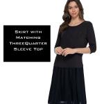 3430 - Slinky Skirt and 3/4 Sleeve Top Sets