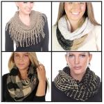 3525 - Winter Woven Infinity Scarves