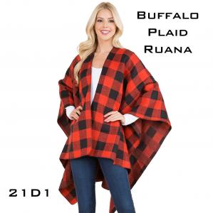 Wholesale 21D1<p>Buffalo Plaid Ruana