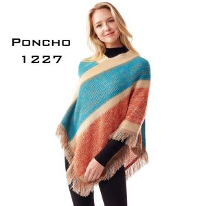 Wholesale 1227  Bohemian Knit Poncho