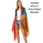 3359 - Multi Colored Chiffon Scarf