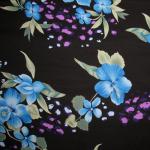 Georgette Black-Blue Floral