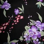 Awesome Outfits - Georgette Black-Purple Floral