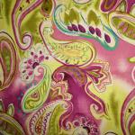 Awesome Outfits-Georgette Pink-Lime Paisley