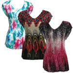 Satin Mini Pleats - Cap Sleeve V-Neck