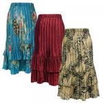 Skirts - Satin Mini Pleat - Tiered