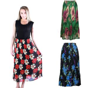 Wholesale 763  Georgette Mini Pleat Ankle Length Skirts