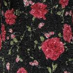 Magic Crush Satin - Black with Roses