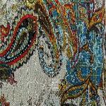 Magic Crush Satin - Paisley Plaid Teal