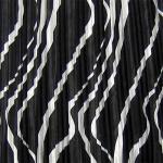 Mini Pleat Satin - Ribbon Black-White