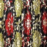 Mini Pleat Satin - Medallion Gold-Red