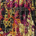 Mini Pleat Satin - Paisley Plaid Magenta