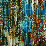 Mini Pleat Satin - Paisley Plaid Teal